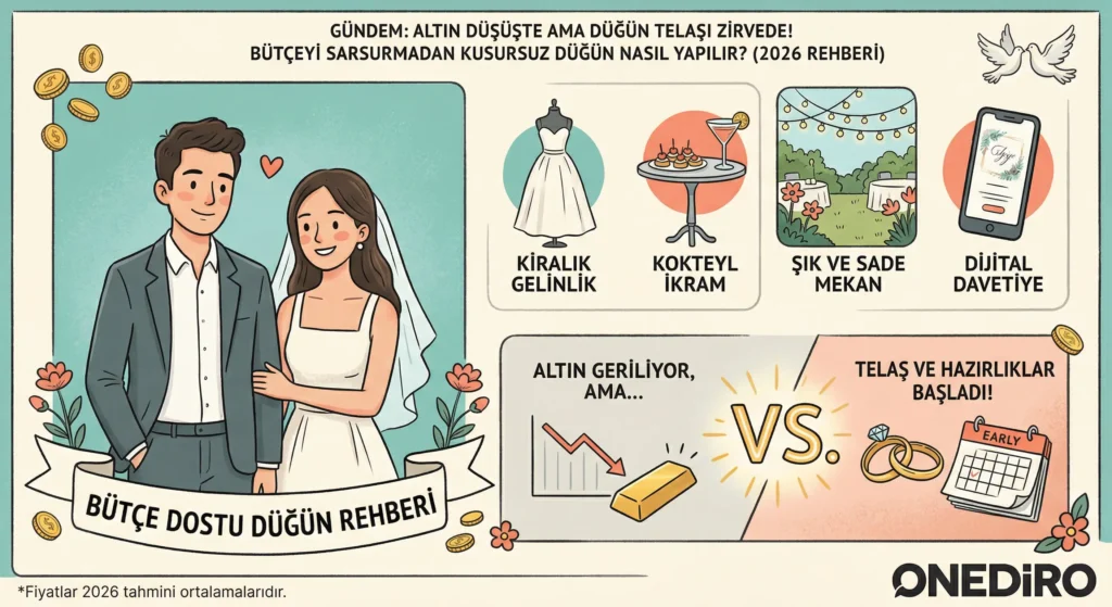 altın dalgalanırken ucuz ve şık düğün yapmanın yolları